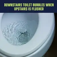 Downstairs toilet bubbles when upstairs is flushed 2023